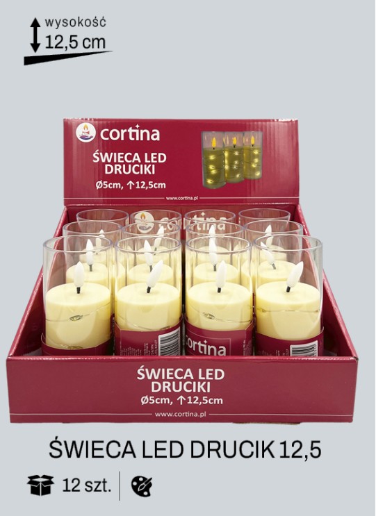 ŚWIECA LED DRUCIK 12.5