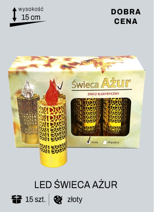 LED ŚWIECA AŻUR